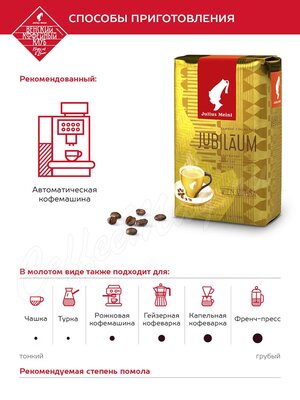 Кофе Julius Meinl в зернах Jubileum 500 г