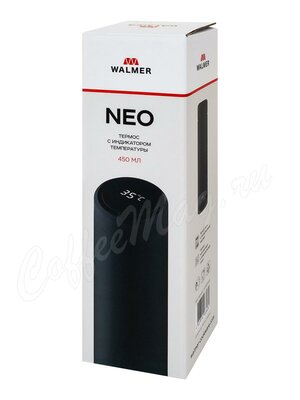 Термос Walmer NEO с индикатором температуры, черный 450 мл