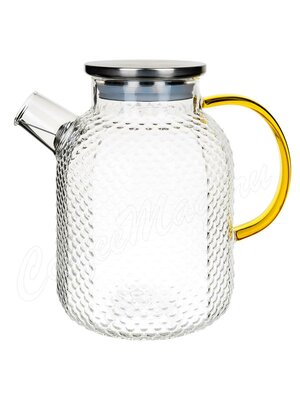 Чайник - кувшин стеклянный с желтой ручкой 1,6л (S-673)