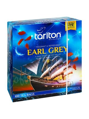 Чай Tarlton Earl Grey черный в пакетиках 100 пак