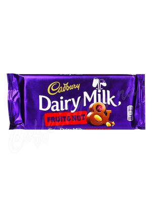 Cadbury Шоколад Fruit&Nut, плитка 110г