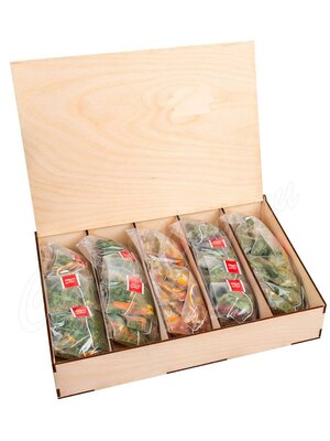 Набор травяных чаев Memories в подарочной деревянной шкатулке 40 пирамидок на чайник 