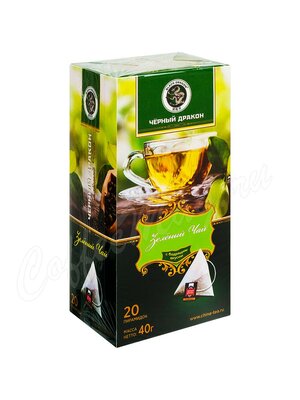 Чай Черный Дракон зеленый в пакетиках 20 шт