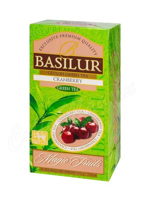Чай Basilur Волшебные фрукты Клюква зеленый в пакетиках 25 шт