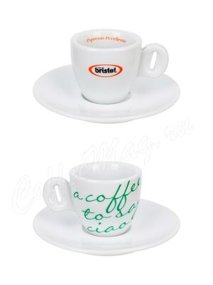 Bristot Белая чашка Ciao эспрессо 60 мл (расписная) 98590A