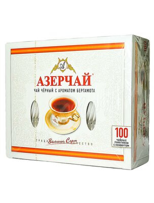 Чай Азерчай Бергамот черный 100 пакетики