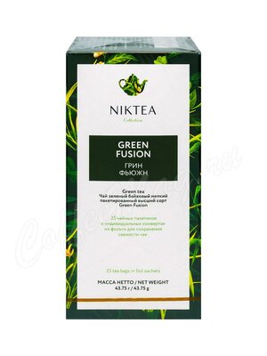 Чай Niktea Green Fusion зеленый в пакетиках 25 шт