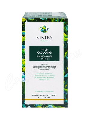 Чай Niktea Milk Oolong зеленый, ароматизированный в пакетиках 25 шт