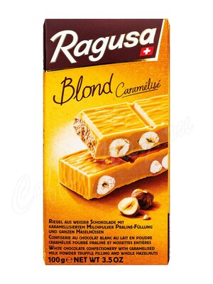 Ragusa Blond Белый шоколад с трюфельной начинкой и целыми орехами, плитка 100г