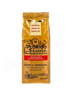 Кофе зерновой Origo Simply Espresso 200 г