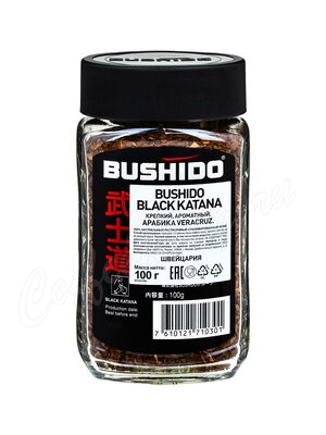 Кофе Bushido (Бушидо) растворимый Black Katana 95 г