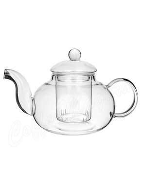 Чайник стеклянный Шафран 600 мл с колобой (E-038A/2)