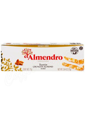 Нуга El Almendro Хрустящий миндальный туррон 75 г