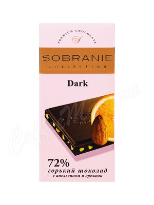 Sobranie Шоколад Горький Апельсин с миндалем 90г
