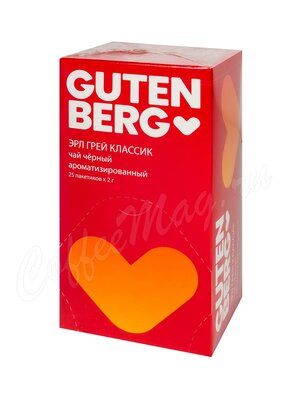 Чай Gutenberg черный Эрл Грей Классик в пакетиках 25 шт х 2 г