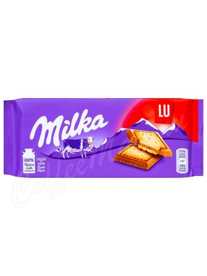 Milka Шоколадная плитка молочный с печеньем LU, 87 г