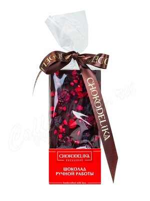 Chokodelika Шоколад темный с украшением Вишня и черника 50 г