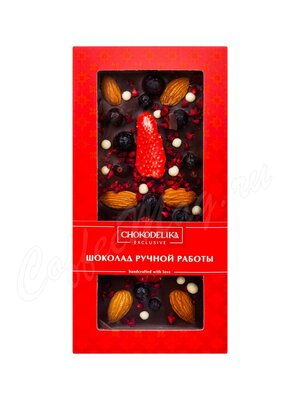 Chokodelika Шоколад с украшением Миндаль, смородина, малина 100г