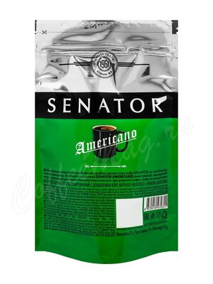 Кофе Senator Americano растворимый с добавлением молотого 75г