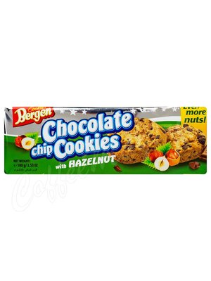 Bergen Chocolate chip cookies Печенье с кусочками шоколада и лесным орехом 100 г