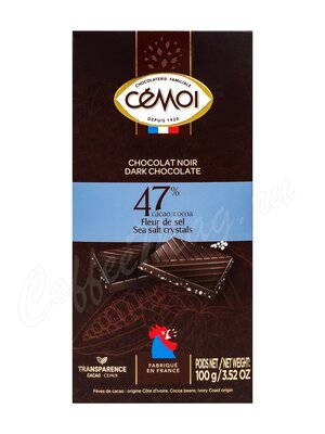 Cemoi Горький шоколад 47% какао с морской солью 100 г