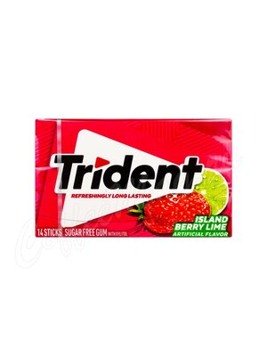 Жевательная резинка Trident Island Berry Lime (Клубника Лайм)