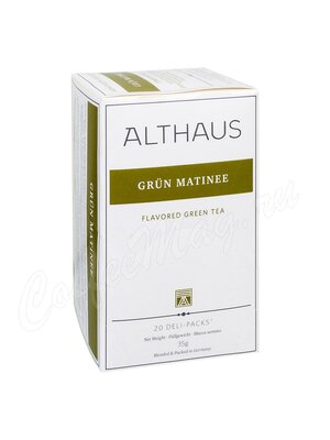Чай Althaus Grun Matinee зеленый Грюн Матинэ 20 пак