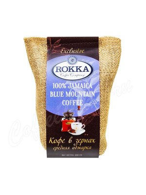 Подарочный набор Rokka кофе в зернах Blu Mountain 200 г и чашка с блюдцем