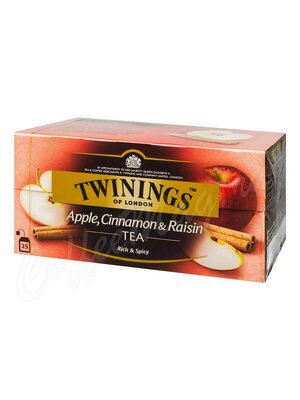 Чай Twinings Apple, Cinnamon & Raisin Tea Черный Яблоко, Корица и Изюм 25 пак
