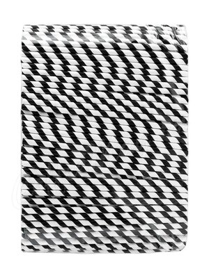 Паперскоп Трубочка бумажная бело-черная 19,5 см диам.7мм (500 шт)