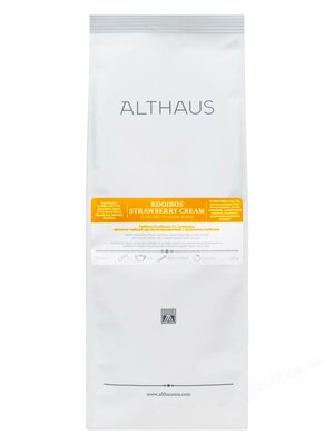 Чай Althaus листовой Rooibush Strawberry Cream травяной Ройбуш Клубника со сливками 250г