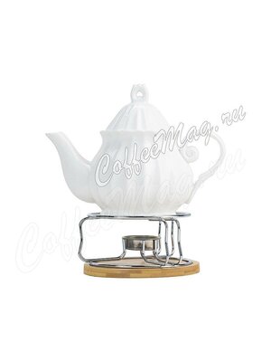 Чайник керамический Эстет с подогревом на металлической подставке 700 мл 2859957.1