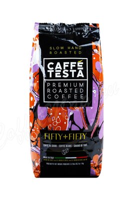 Кофе Caffe Testa Fifty+Fifty в зернах 1 кг