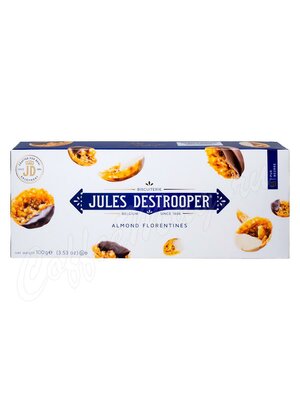 Jules Destrooper Almond Florentines Печенье с миндалем и шоколадом 100 г