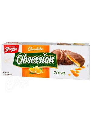 Bergen Obsession Orange Печенье с апельсином в молочном шоколаде 128г