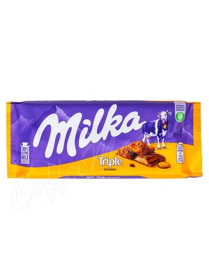 Milka Шоколадная плитка Triple Caramel Chocolate молочный 90 г