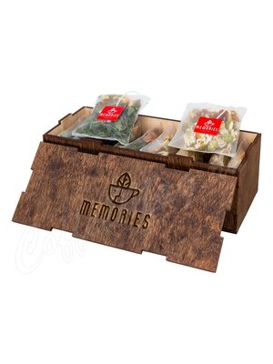 Набор травяных чаев Memories в подарочной деревянной шкатулке 10 пирамидок на чайник
