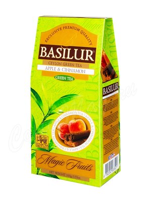 Чай Basilur волшебные фрукты Яблоко и Корица зеленый 100 г