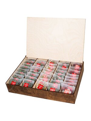 Набор травяных чаев Memories в подарочной деревянной шкатулке (40 пирамидок на чайник)