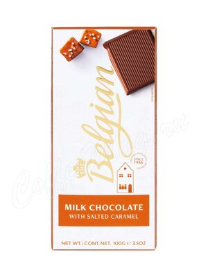 Belgian Молочный шоколад с кусочками соленой карамели 100 г