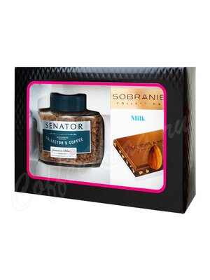 Подарочный набор кофе Senator Jamaica Blu 90 г + шоколад Sobranie 90 г