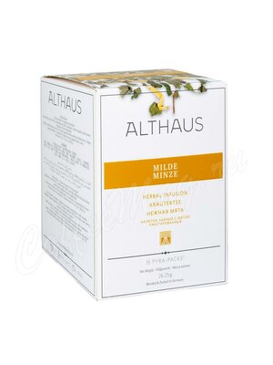 Чай Althaus Smooth Mint травяной Нежная Мята в пирамидках 15 шт