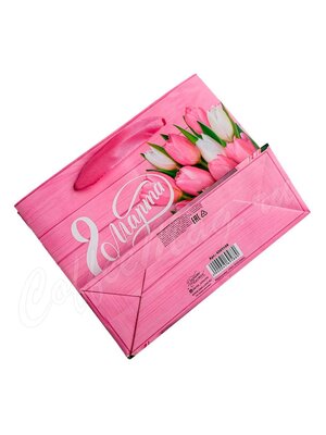 Пакет подарочный С Праздником 8 Марта ML 23×27×11,5 см
