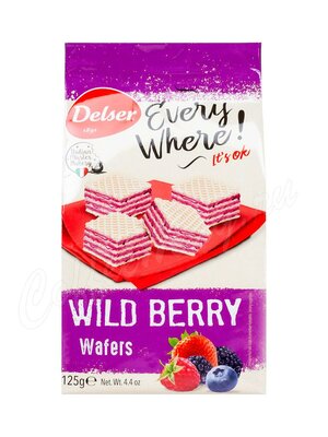 Вафли Delser Wild Berry с ягодной начинкой 125 г