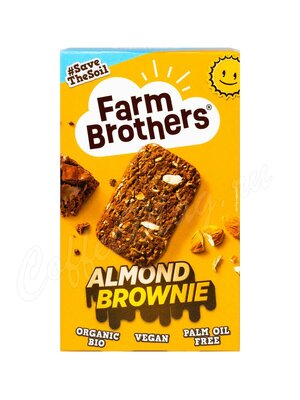 Печенье Farm Brothers Almond Brownie с темным шоколадом и миндалём 135 гр