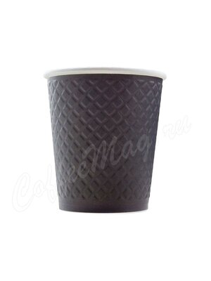 Стакан бумажный двухслойный 250 мл Waffle Black Formacia одноразовый