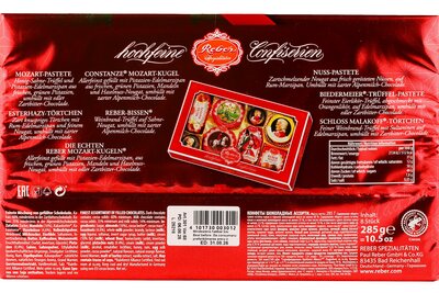 Reber Моцарт Набор шоколадных конфет с окном 285 г