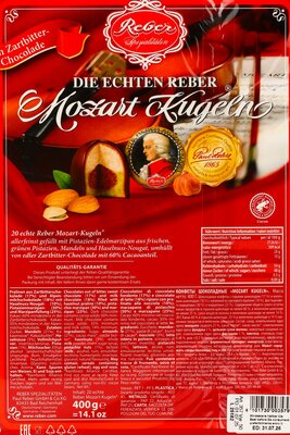 Reber Mozart Коробка конфет с горьким шоколадом 400 г 