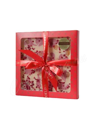 Chokodelika Шоколад белый Узорный Ананас и малина в фирм. коробке 200 г