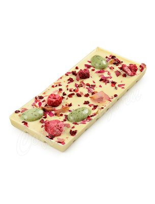 Chokodelika Шоколад белый с украшением Роза, малина, вишня 100 г